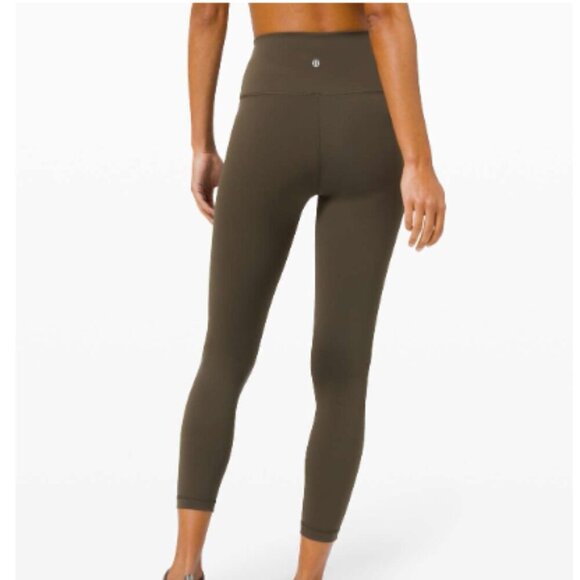 New Lululemon Wunder Train High-Rise Tight 25" Dark Olive Green Size 18 - Picture 2 of 3